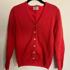 Vintage 100% Virgin Wool, Red, great shape